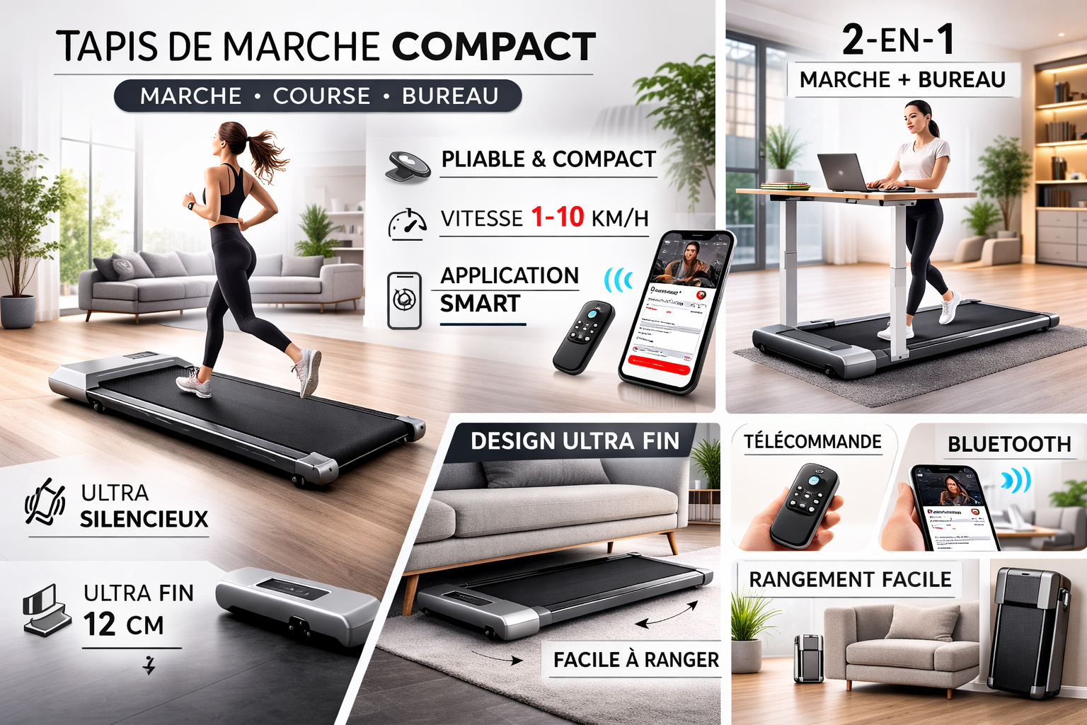 Tapis de marche compact